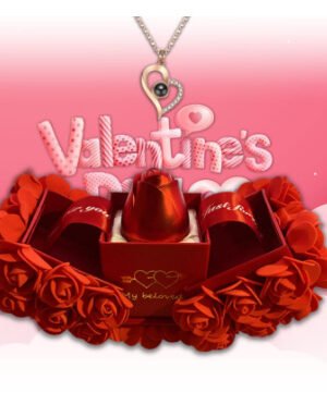 Valentines Day Gift Soap Rose Gift Box Crystal Pendant Necklace